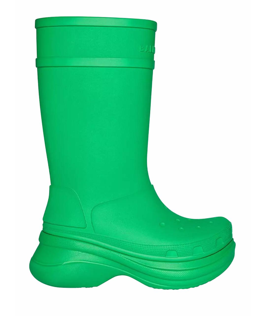 BALENCIAGA Зеленые резиновые сапоги, фото 1