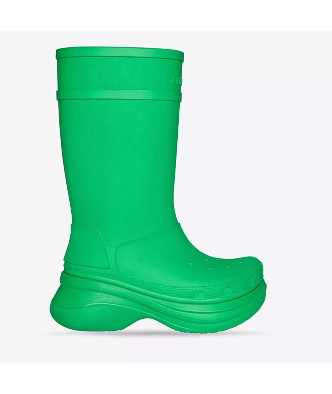BALENCIAGA Зеленые резиновые сапоги, фото 5