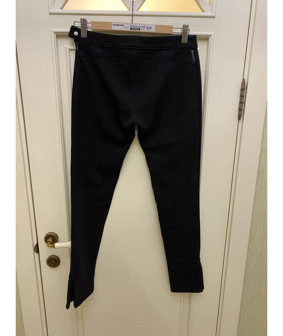 EMPORIO ARMANI Черные хлопковые брюки узкие, фото 2