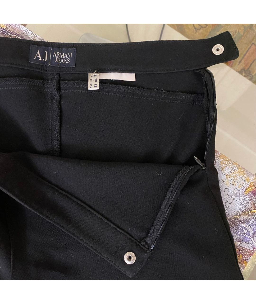 EMPORIO ARMANI Черные хлопковые брюки узкие, фото 4