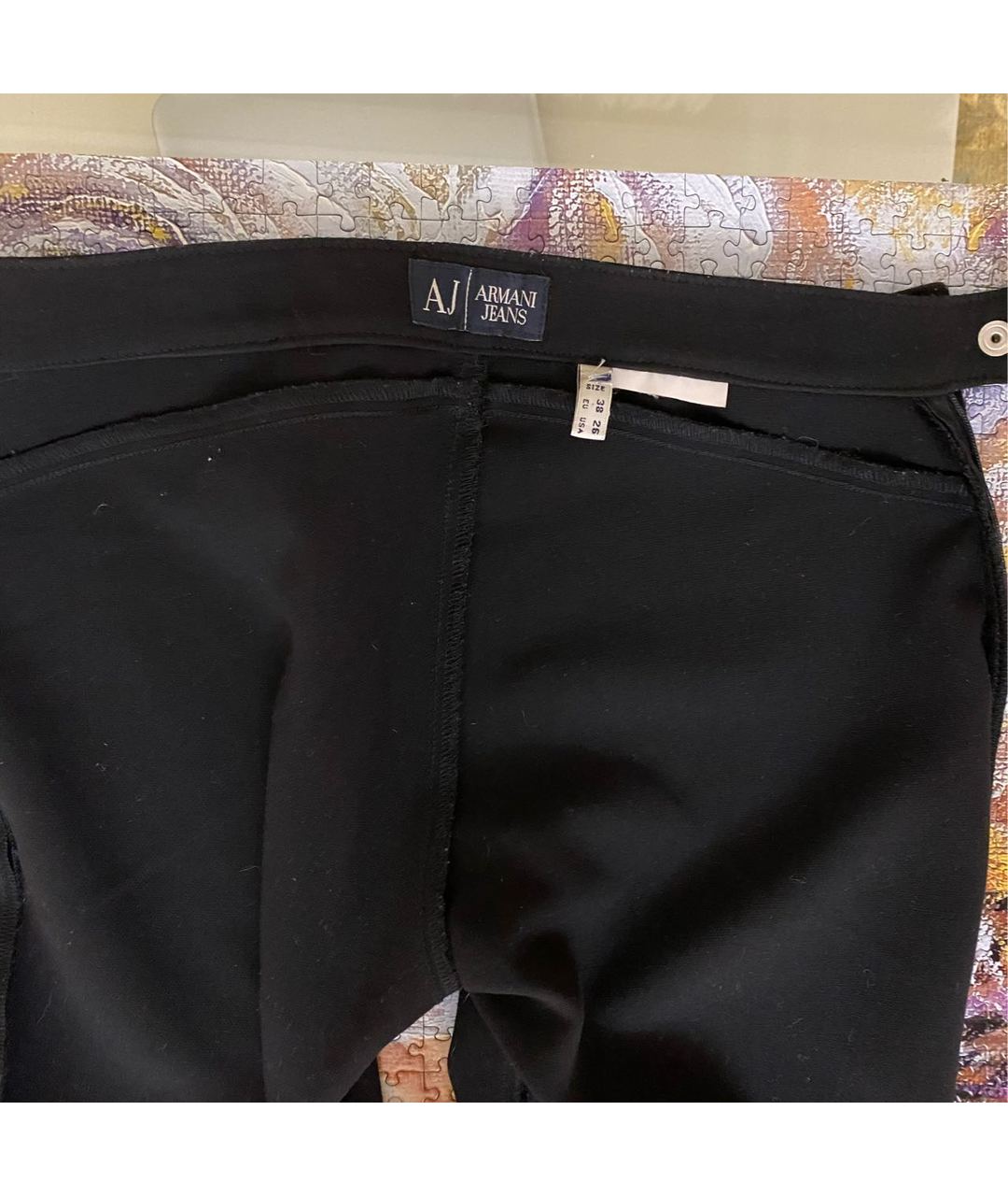 EMPORIO ARMANI Черные хлопковые брюки узкие, фото 3