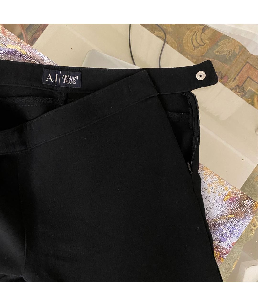 EMPORIO ARMANI Черные хлопковые брюки узкие, фото 6