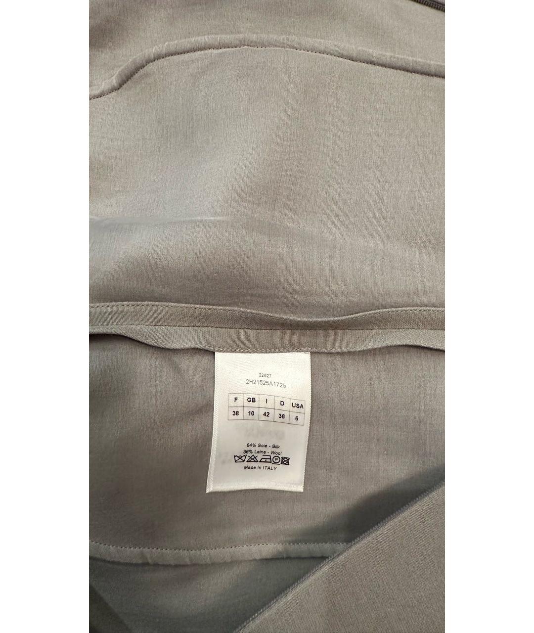 CHRISTIAN DIOR Серая шелковая блузы, фото 4