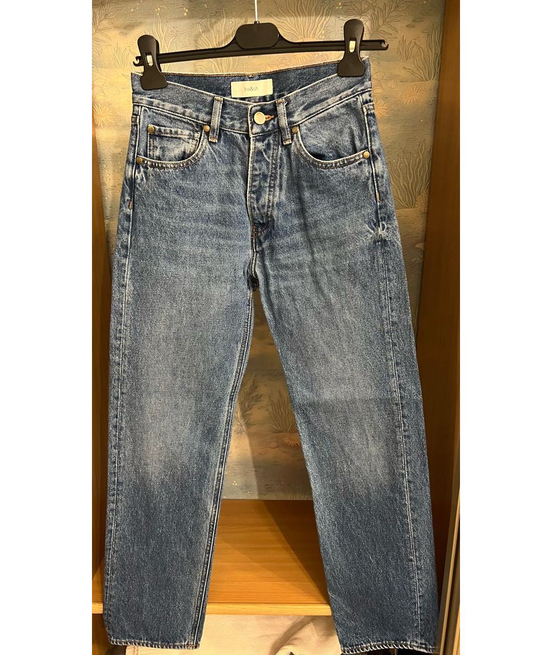 BA&SH Синие хлопковые прямые джинсы, фото 8