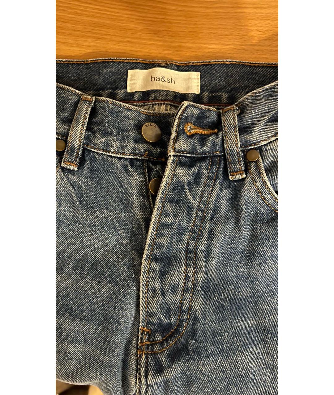 BA&SH Синие хлопковые прямые джинсы, фото 3