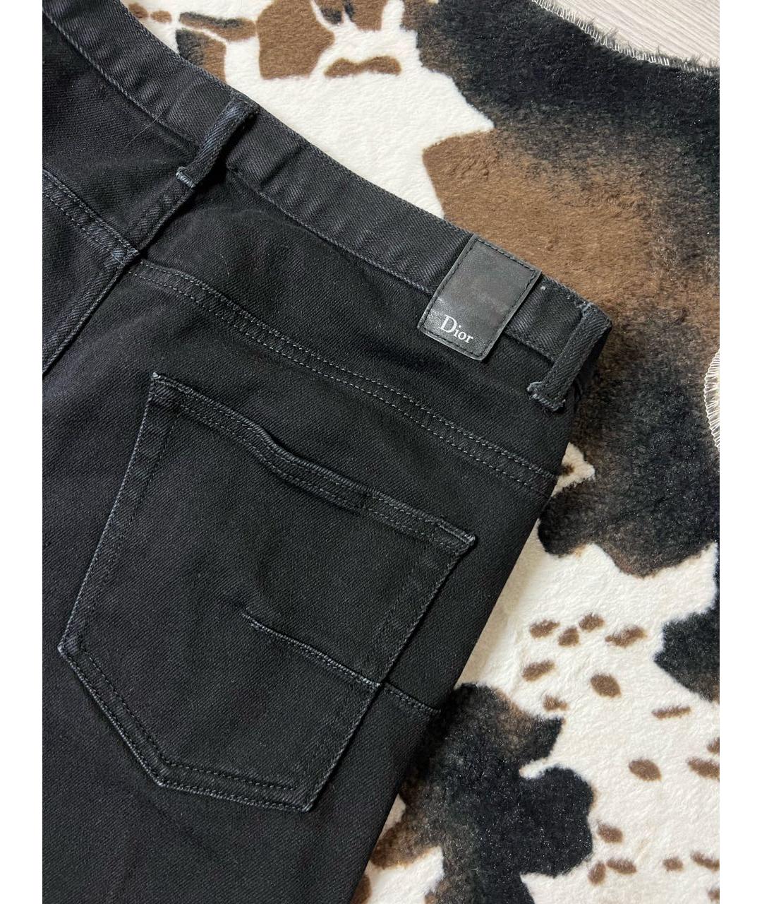 CHRISTIAN DIOR PRE-OWNED Черные хлопко-эластановые джинсы скинни, фото 8