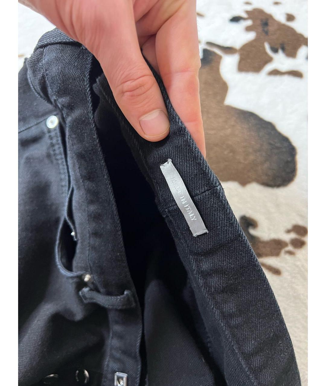 CHRISTIAN DIOR PRE-OWNED Черные хлопко-эластановые джинсы скинни, фото 7