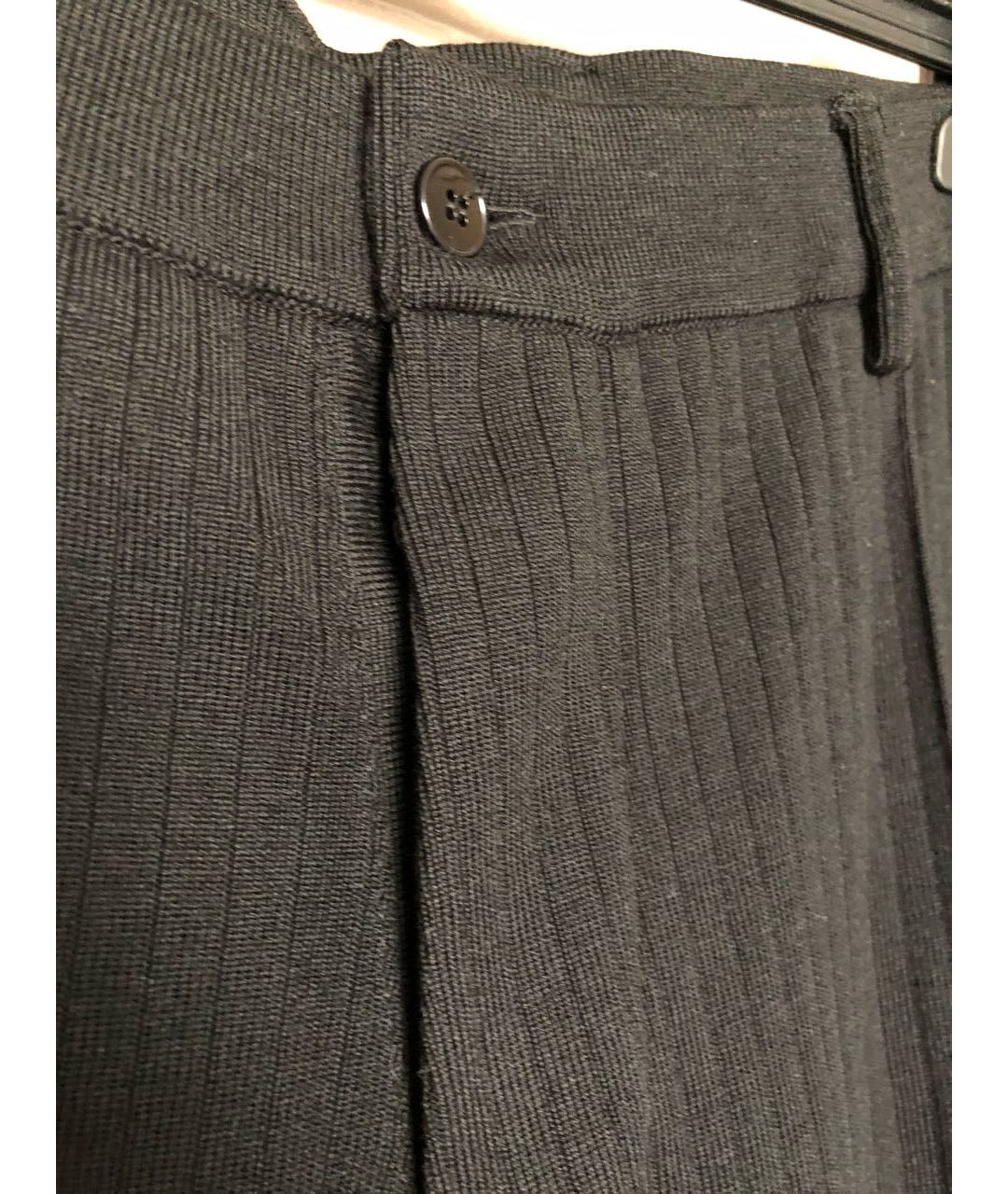 DOLCE&GABBANA Черные шерстяные классические брюки, фото 4