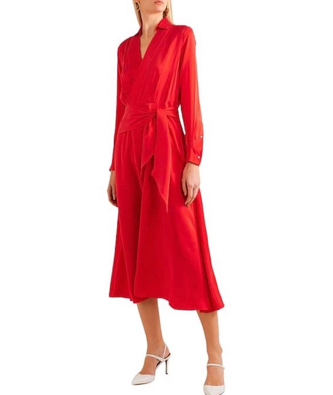 EQUIPMENT Красное шелковое коктейльное платье, фото 2