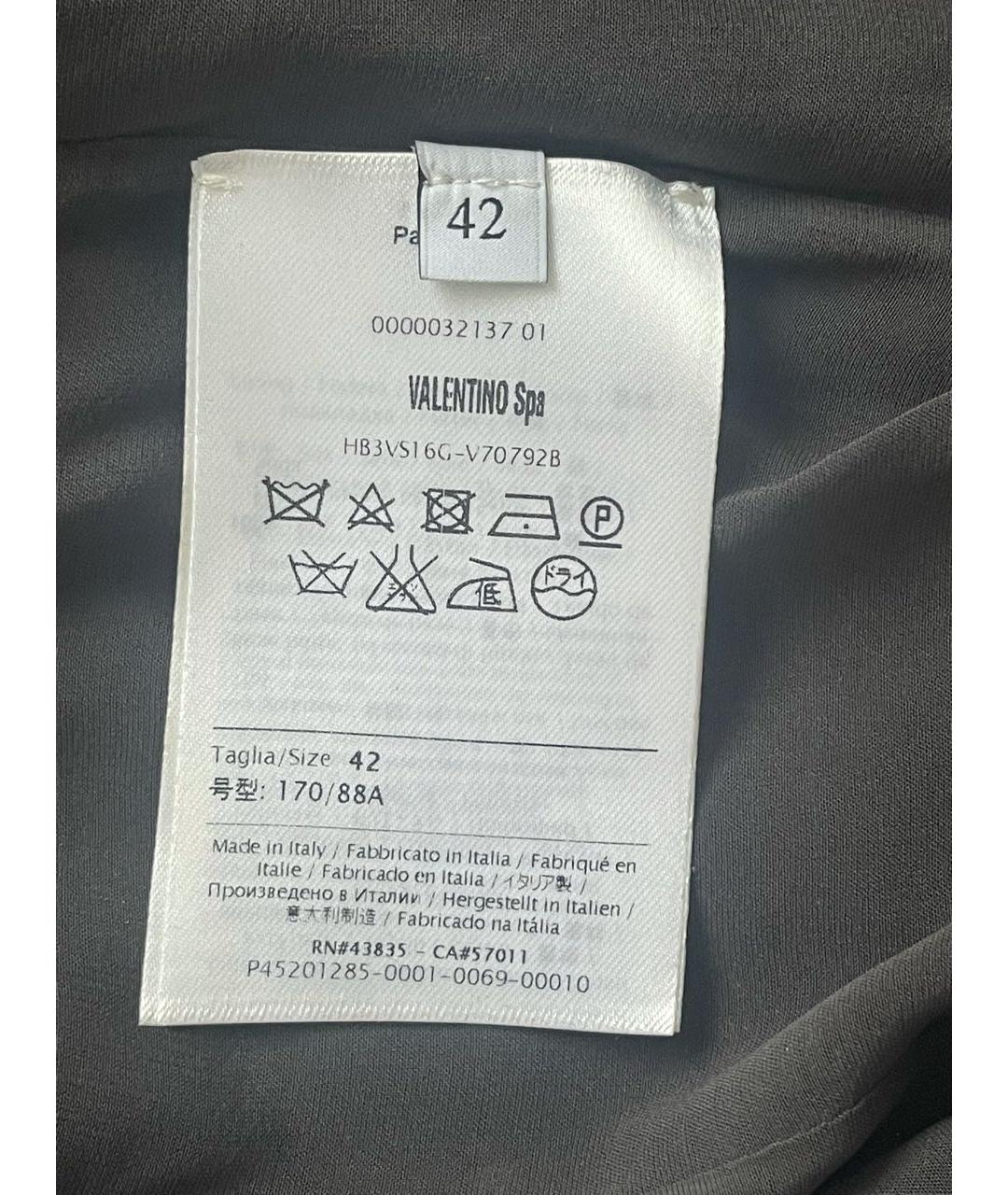 VALENTINO Серебряное кружевное вечернее платье, фото 5