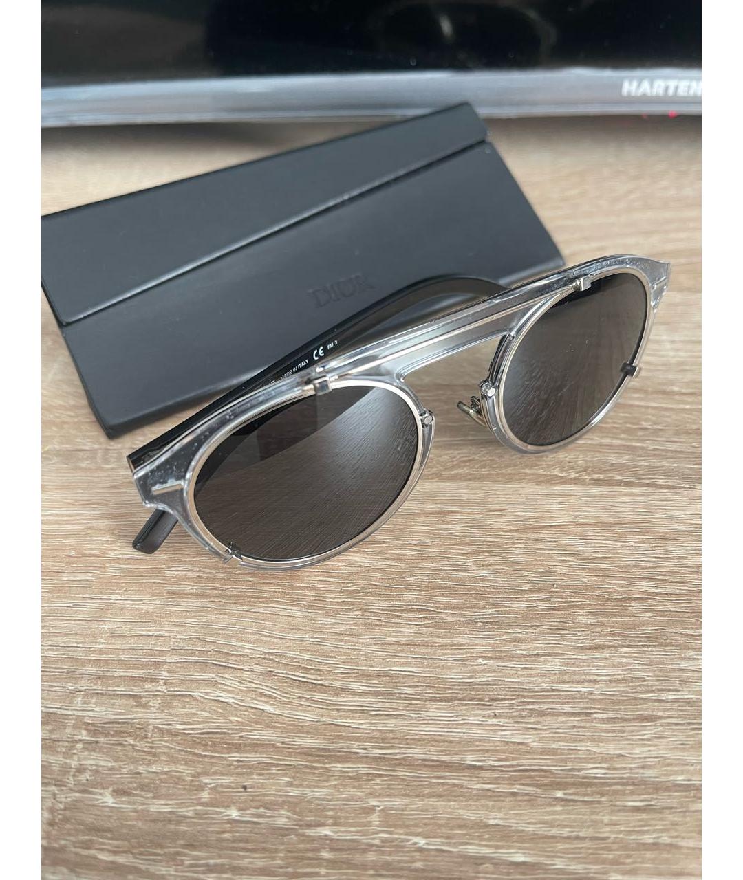 CHRISTIAN DIOR PRE-OWNED Серебряные пластиковые солнцезащитные очки, фото 2
