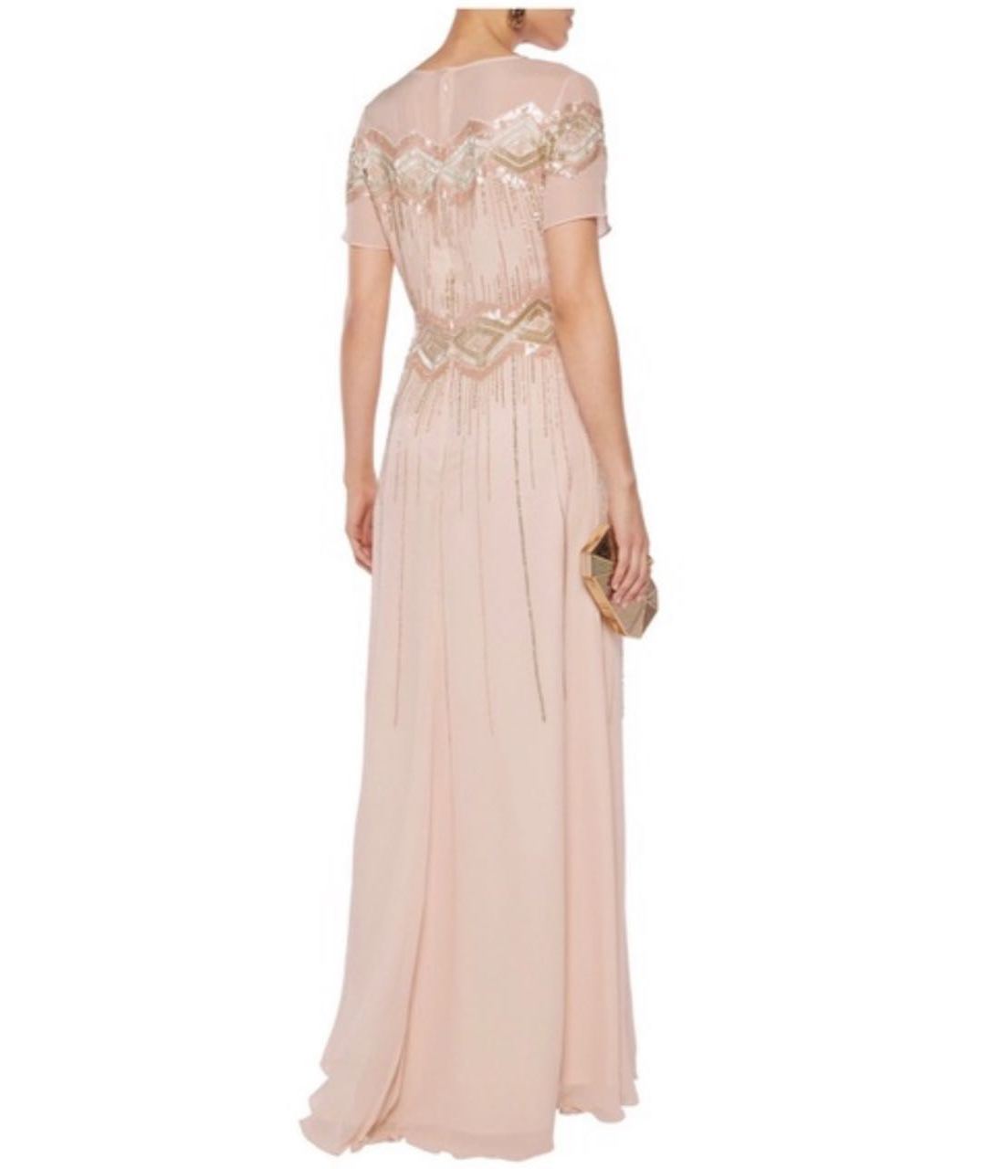 Mikael Aghal Розовое шелковое вечернее платье, фото 2