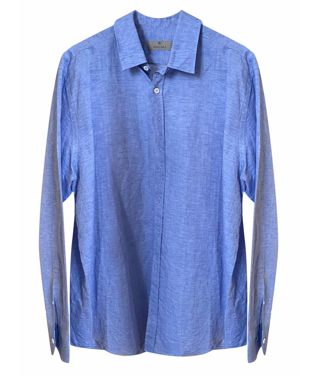 CANALI Голубая хлопковая классическая рубашка, фото 1