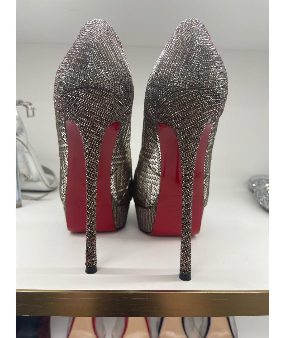 CHRISTIAN LOUBOUTIN Серебряные туфли, фото 4