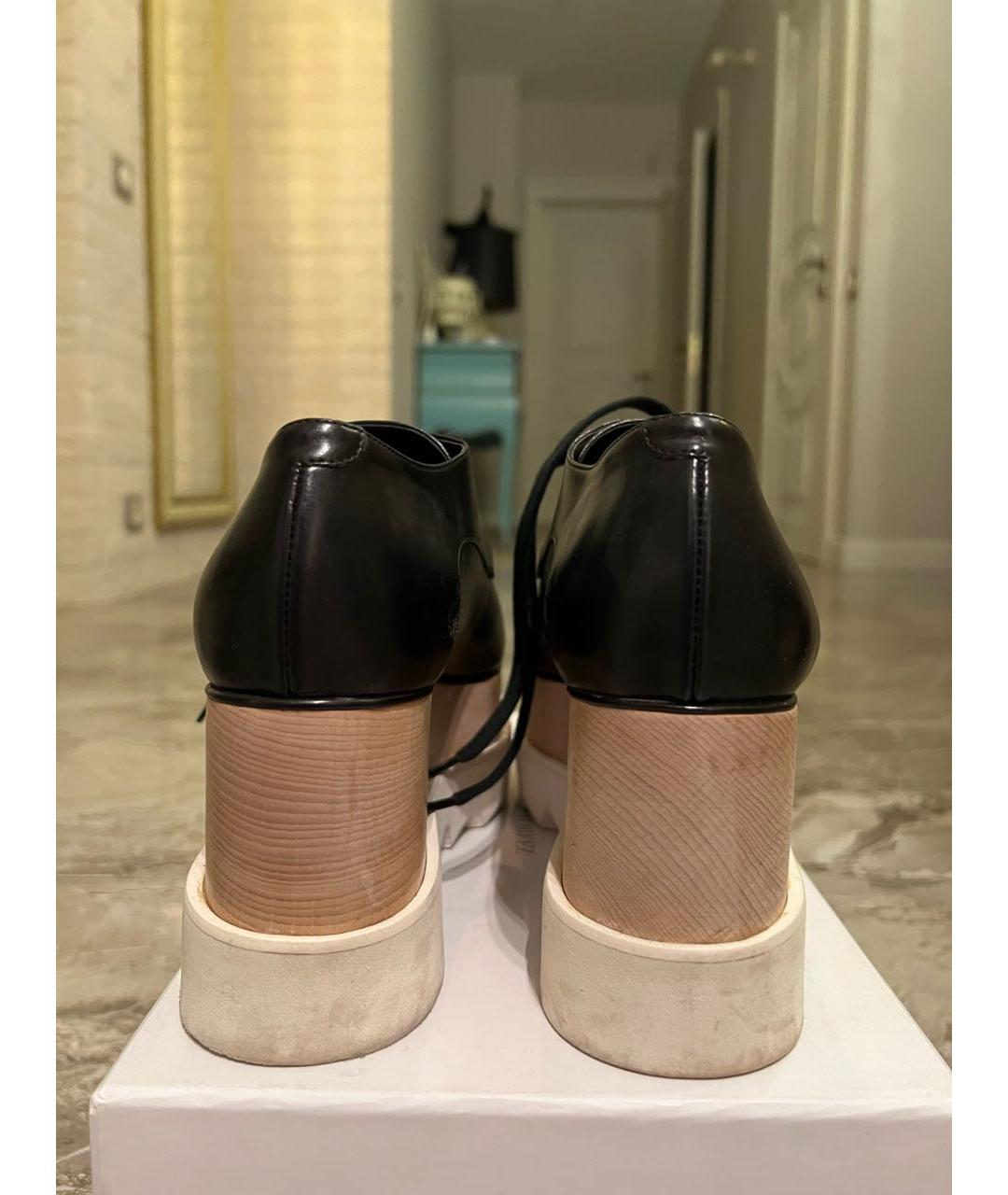 STELLA MCCARTNEY Черные кожаные ботинки, фото 4