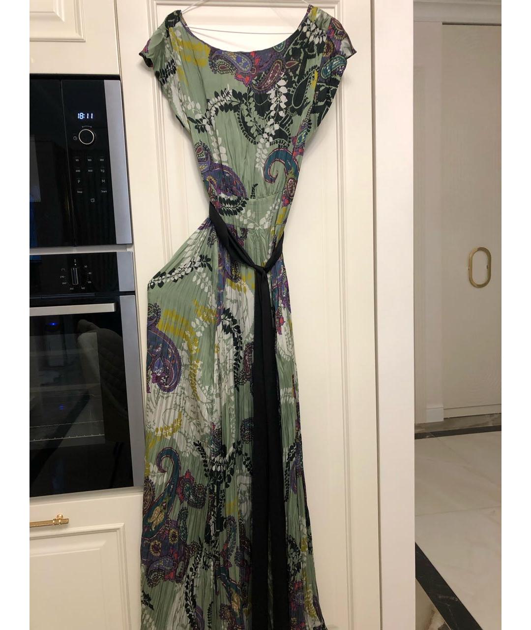 ETRO Мульти шелковое вечернее платье, фото 8