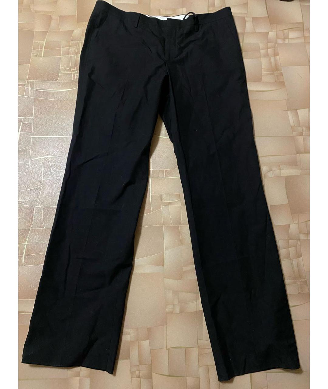 JOHN RICHMOND Черные хлопковые классические брюки, фото 6