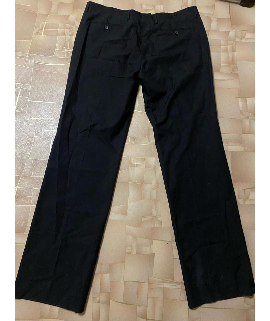 JOHN RICHMOND Черные хлопковые классические брюки, фото 2