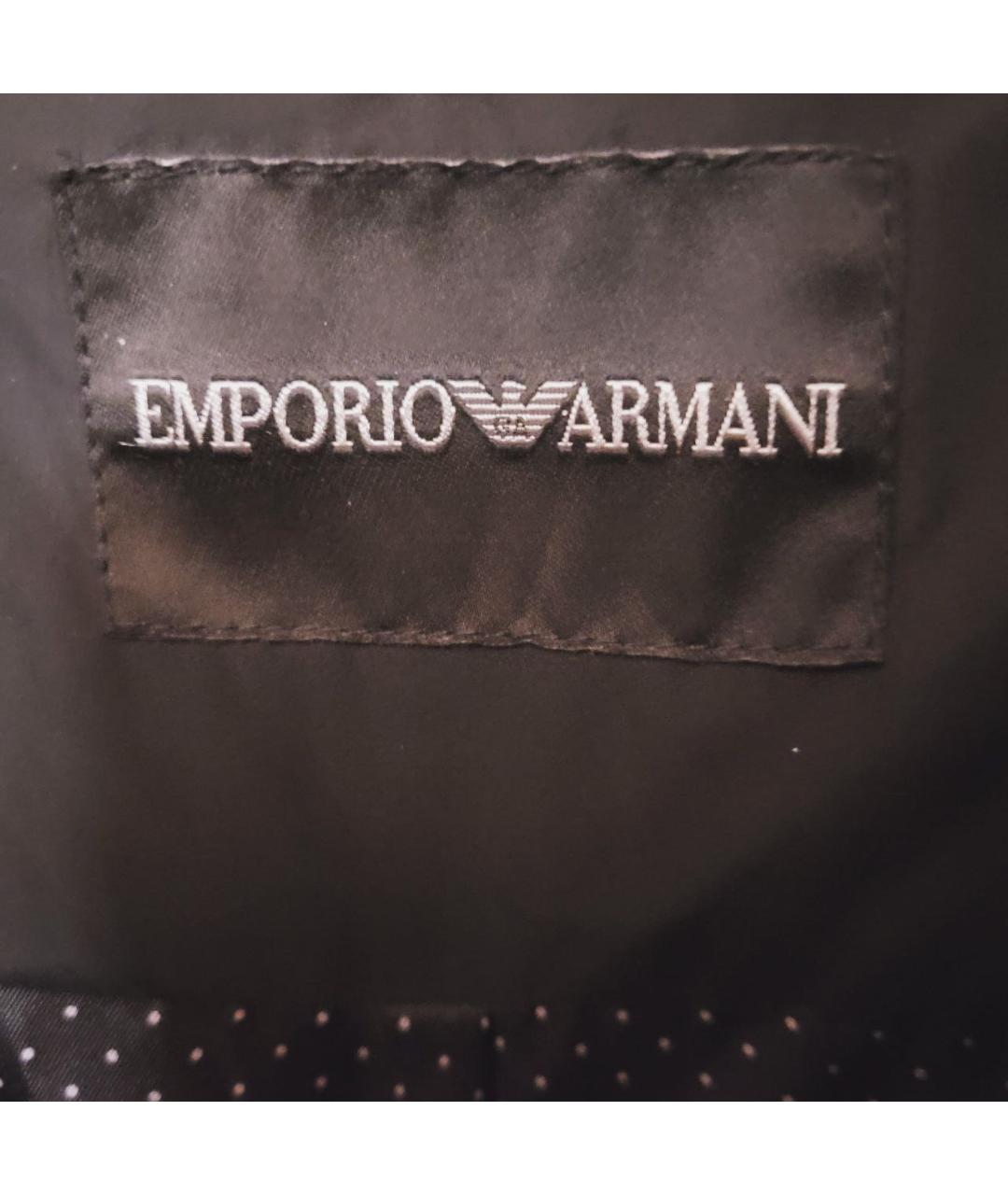 EMPORIO ARMANI Черный полиэстеровый пуховик, фото 3