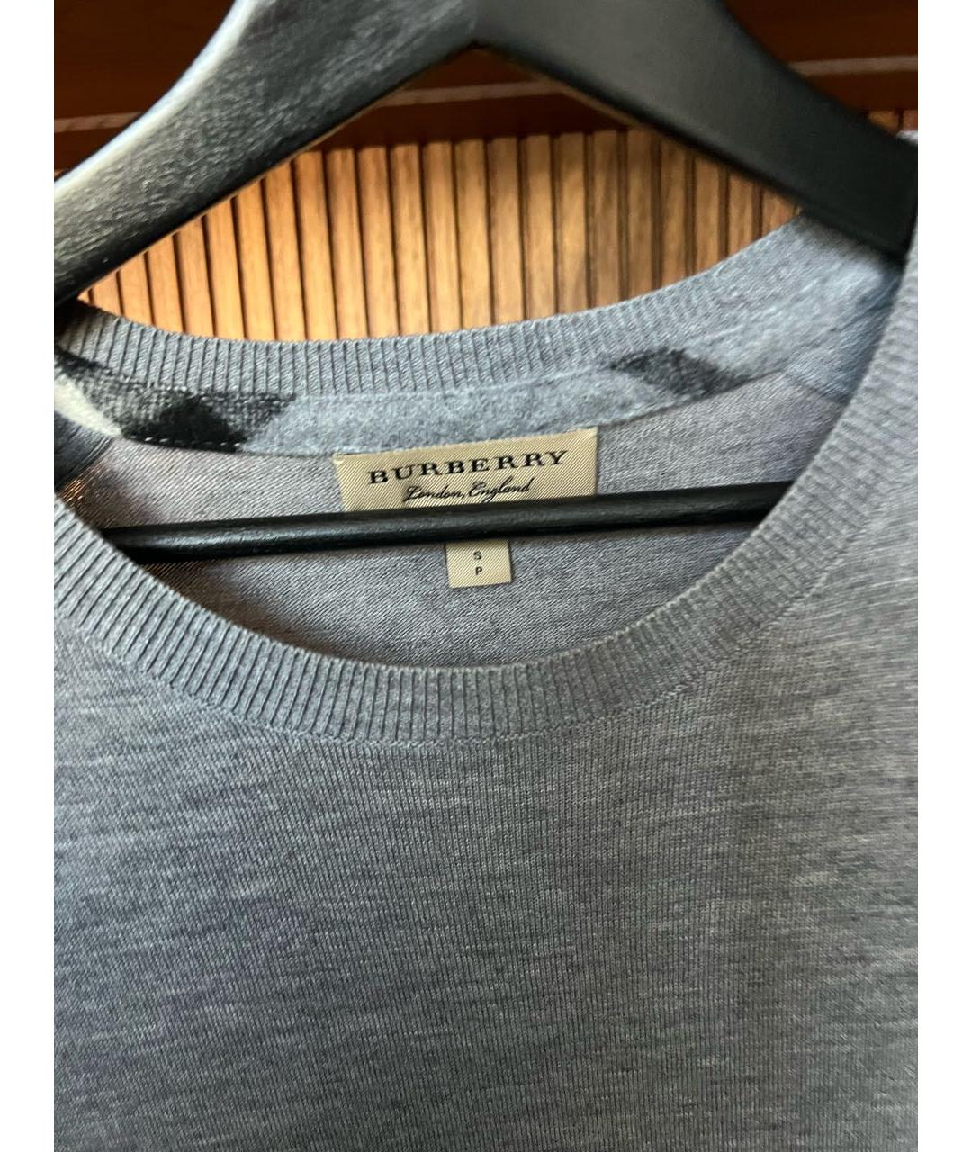 BURBERRY Серый кашемировый джемпер / свитер, фото 3