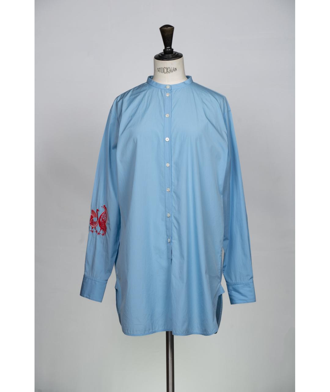 CELINE Голубая шелковая блузы, фото 3