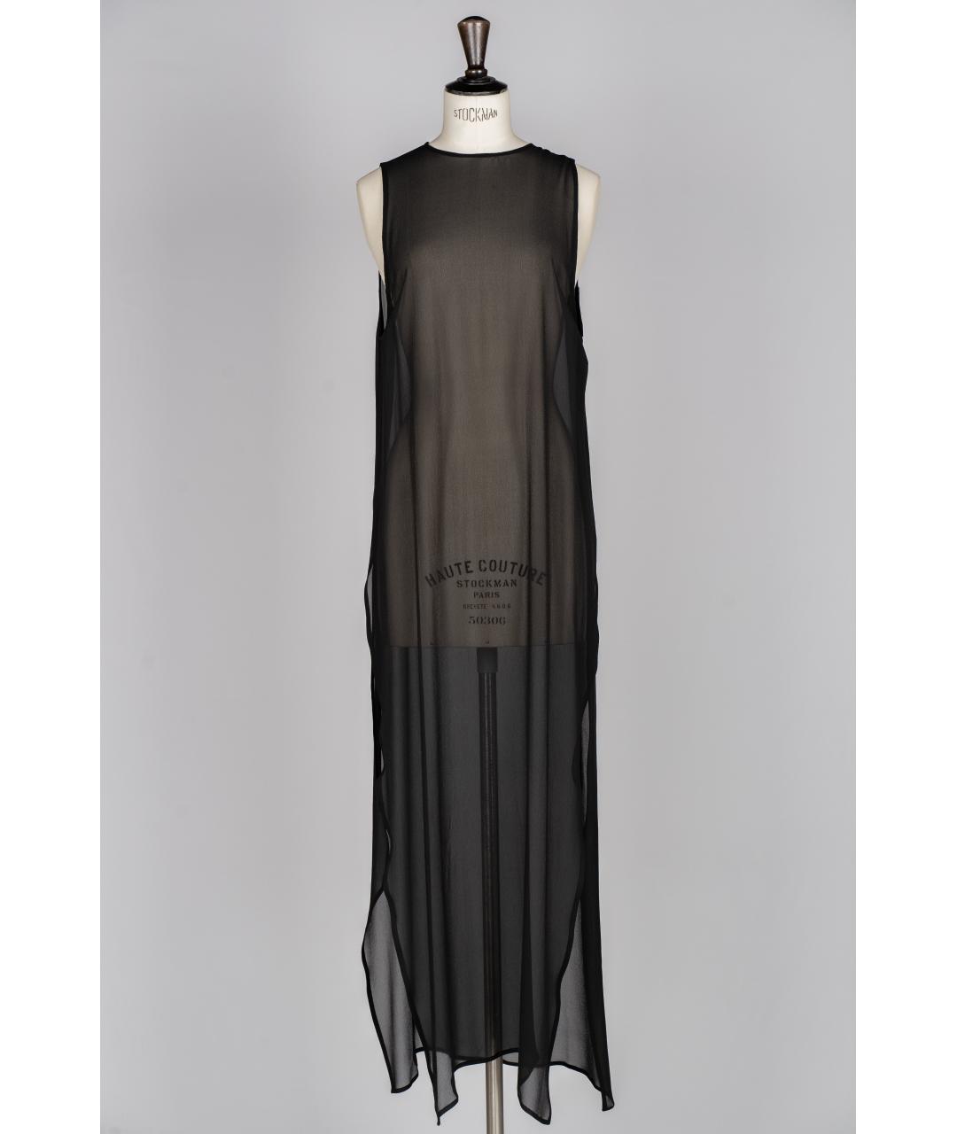 ISABEL BENENATO Черное шелковое платье, фото 3