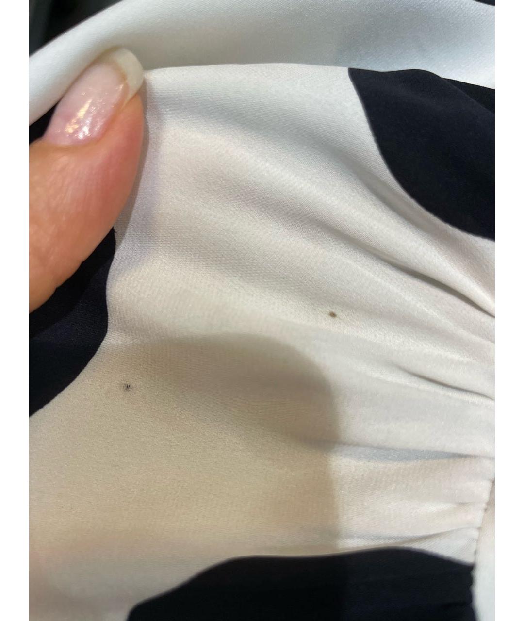 DOLCE&GABBANA Белое шелковое повседневное платье, фото 8