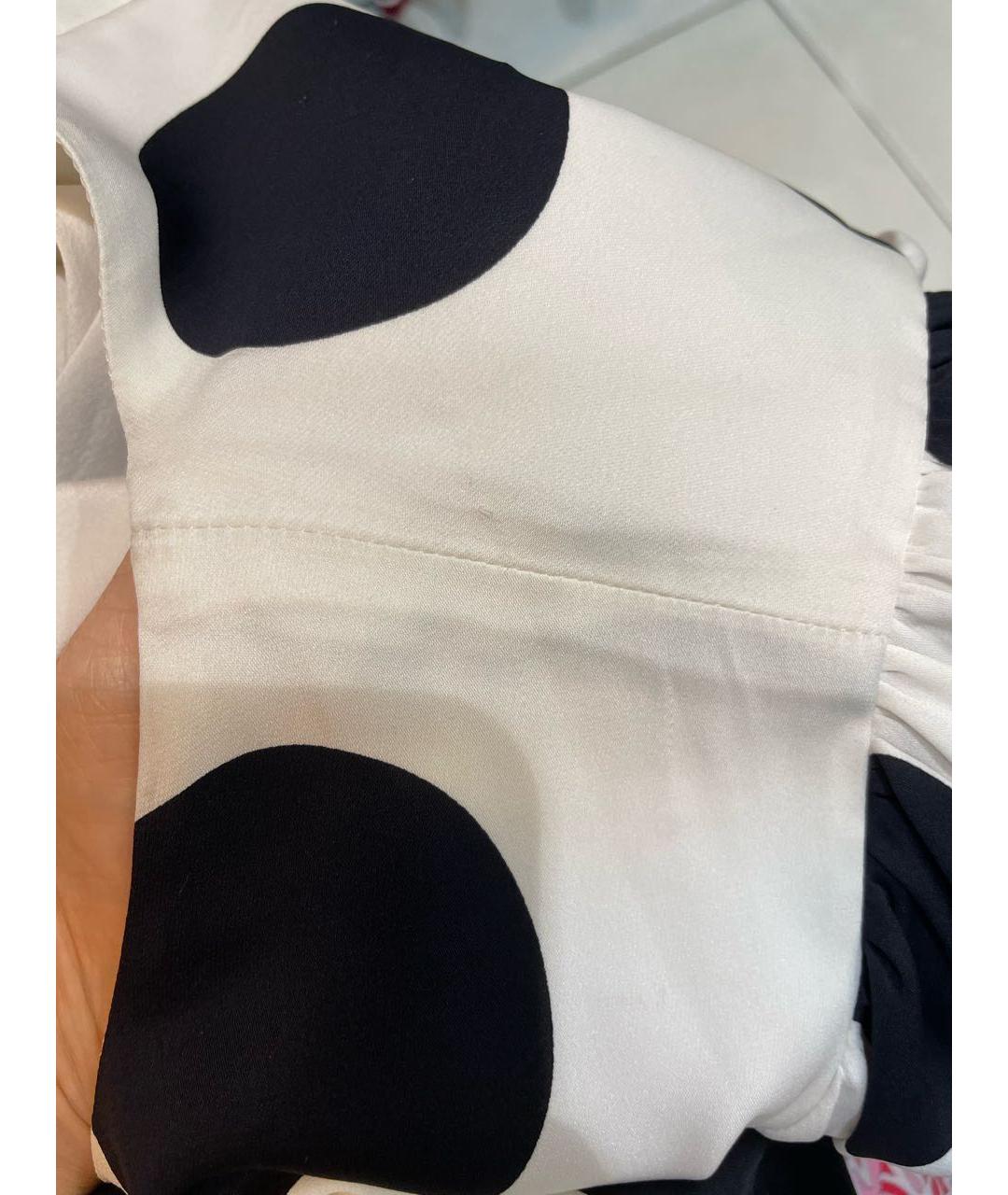 DOLCE&GABBANA Белое шелковое повседневное платье, фото 6