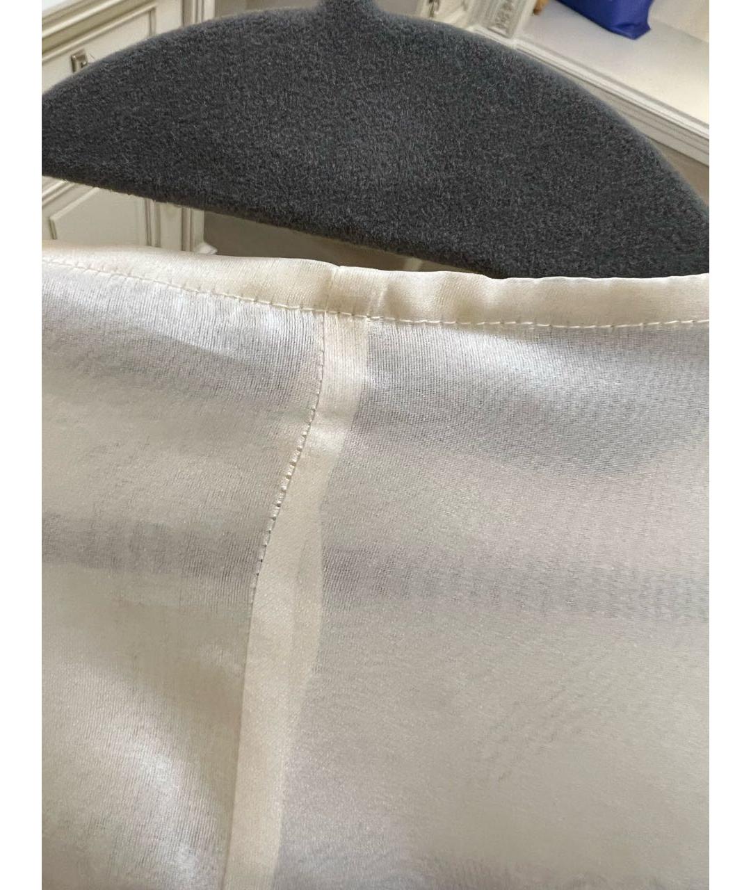 MSGM Белый шелковый жакет/пиджак, фото 5