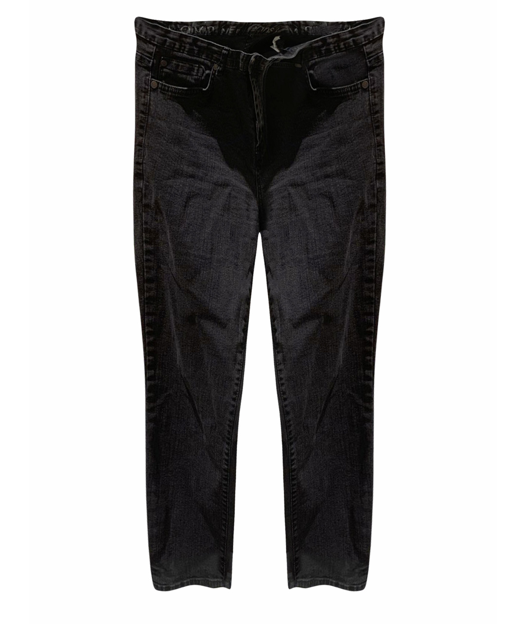 CALVIN KLEIN Антрацитовые хлопко-эластановые прямые джинсы, фото 1