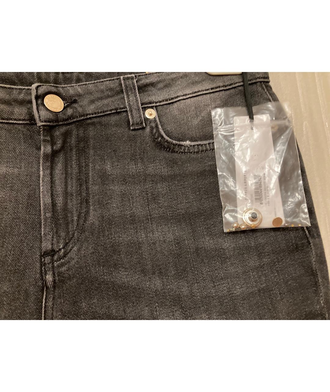 VERSACE COLLECTION Серые хлопко-эластановые джинсы слим, фото 3