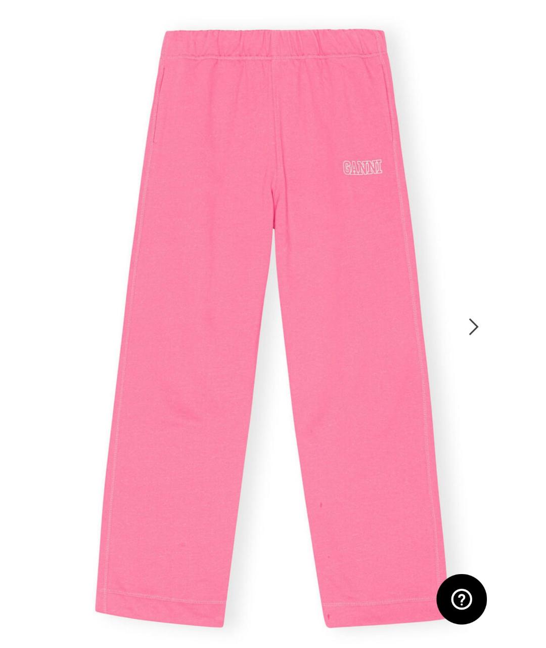GANNI Розовые хлопковые спортивные брюки и шорты, фото 4