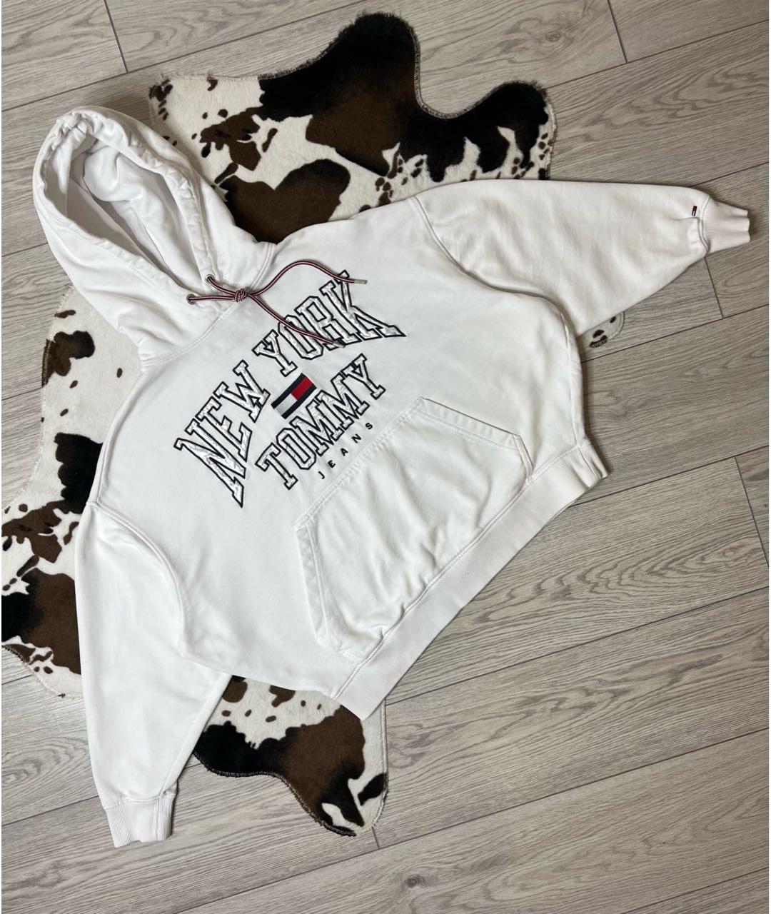 TOMMY HILFIGER Белый хлопковый джемпер / свитер, фото 8