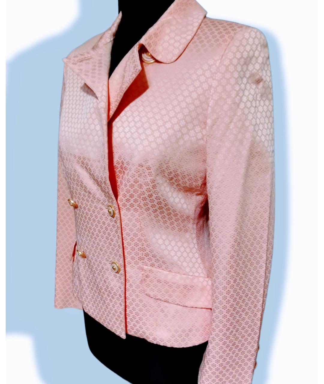 VERSUS VERSACE Розовый атласный жакет/пиджак, фото 6