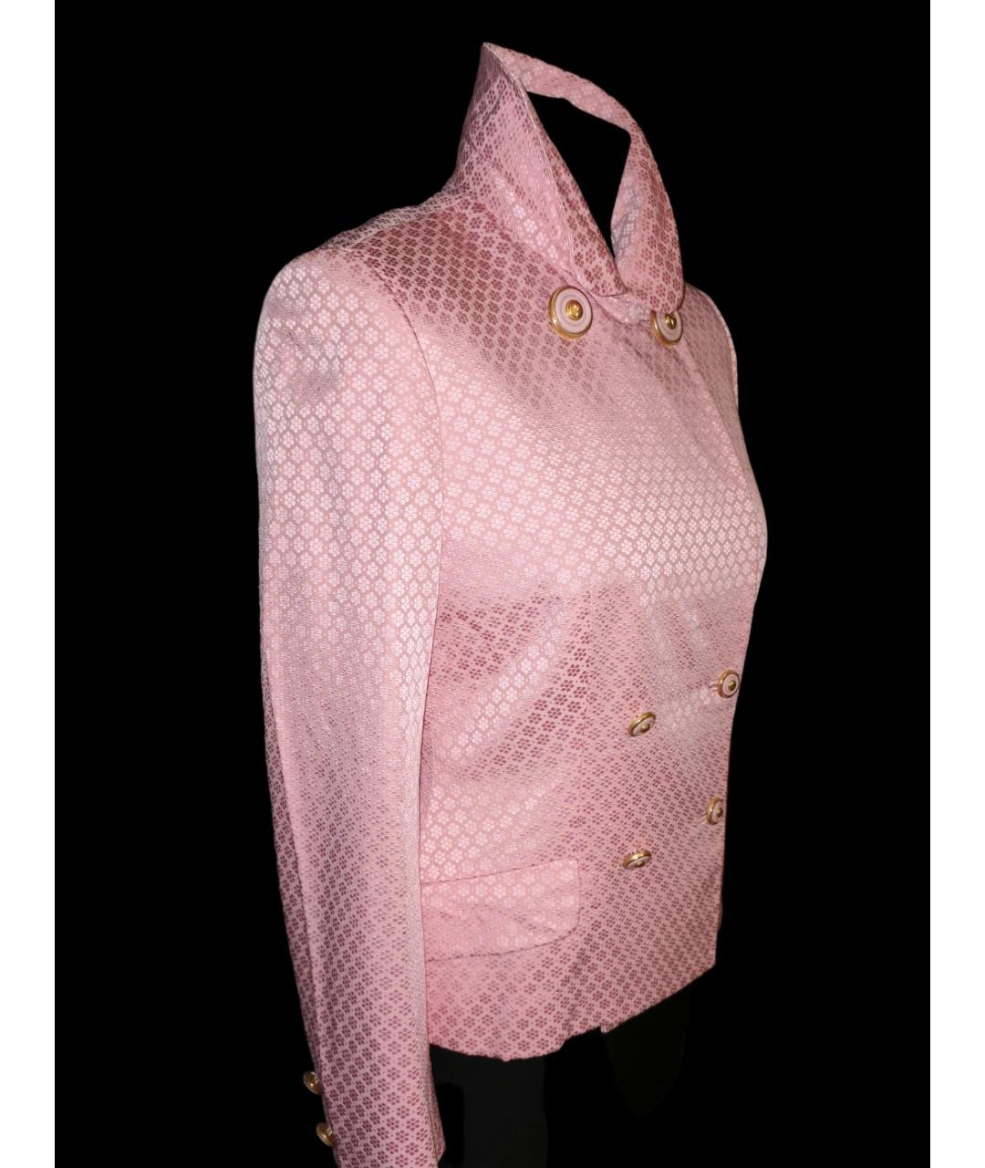 VERSUS VERSACE Розовый атласный жакет/пиджак, фото 7