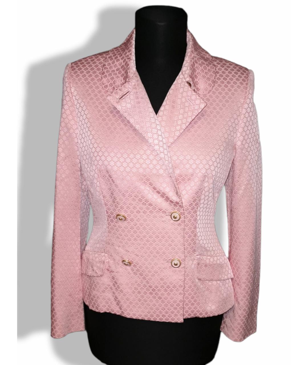 VERSUS VERSACE Розовый атласный жакет/пиджак, фото 10