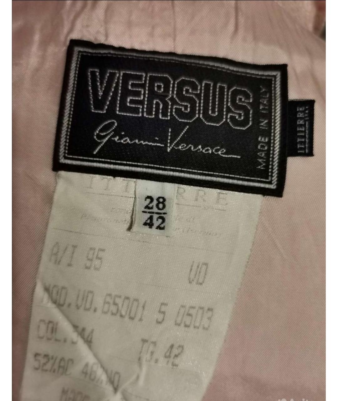 VERSUS VERSACE Розовый атласный жакет/пиджак, фото 3