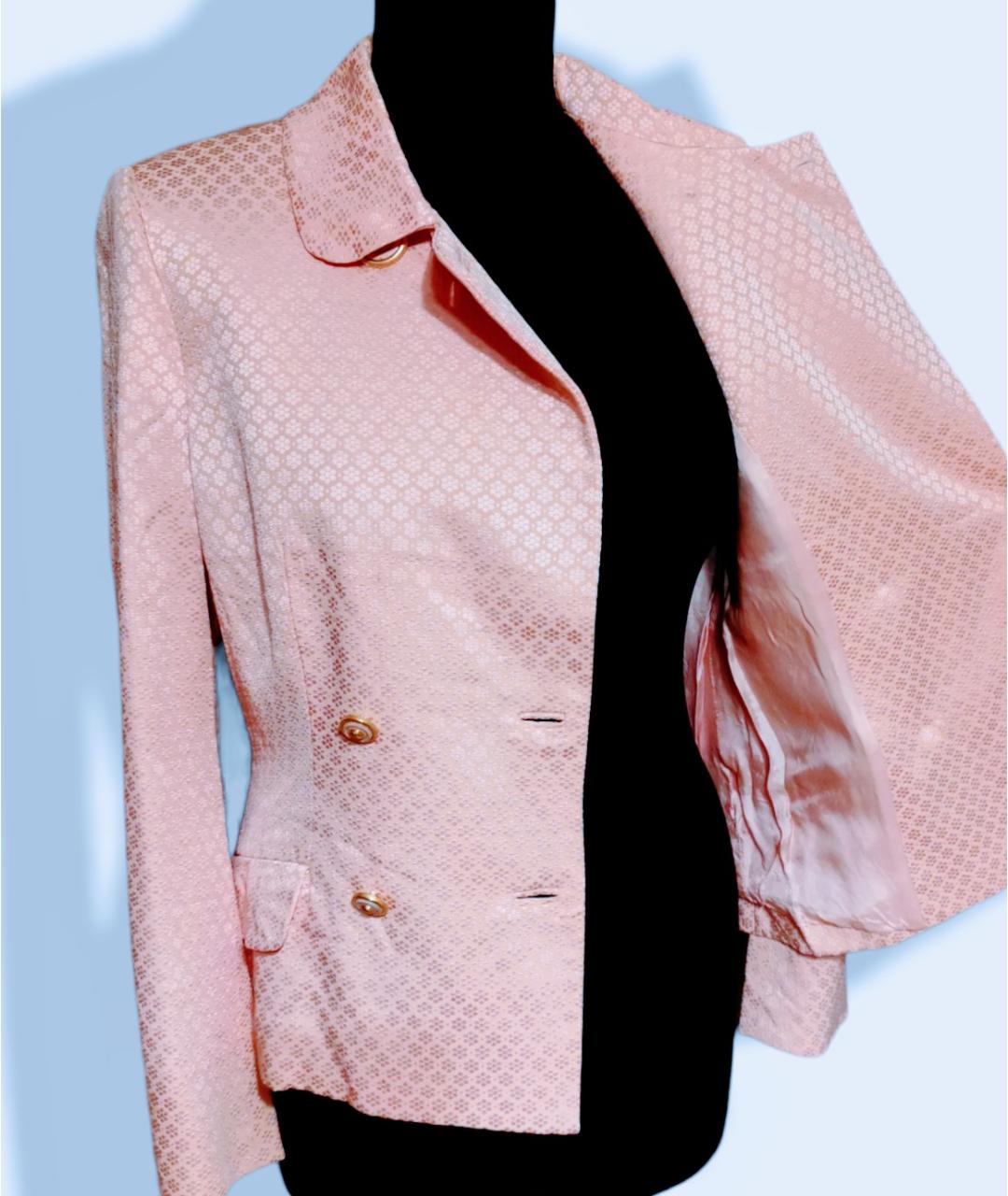 VERSUS VERSACE Розовый атласный жакет/пиджак, фото 4