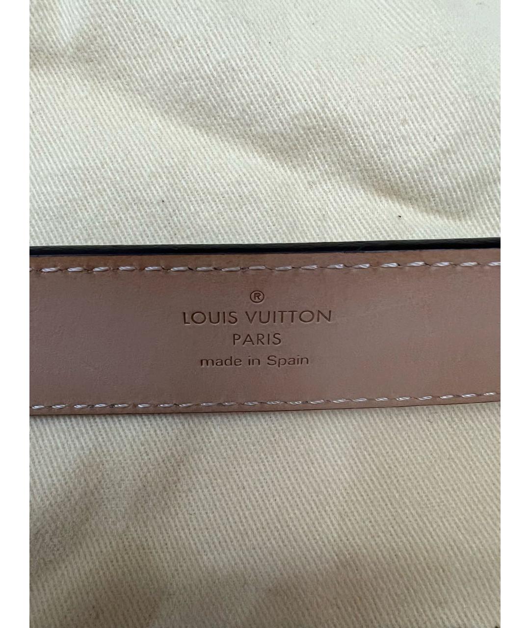 LOUIS VUITTON PRE-OWNED Бордовый ремень из лакированной кожи, фото 4