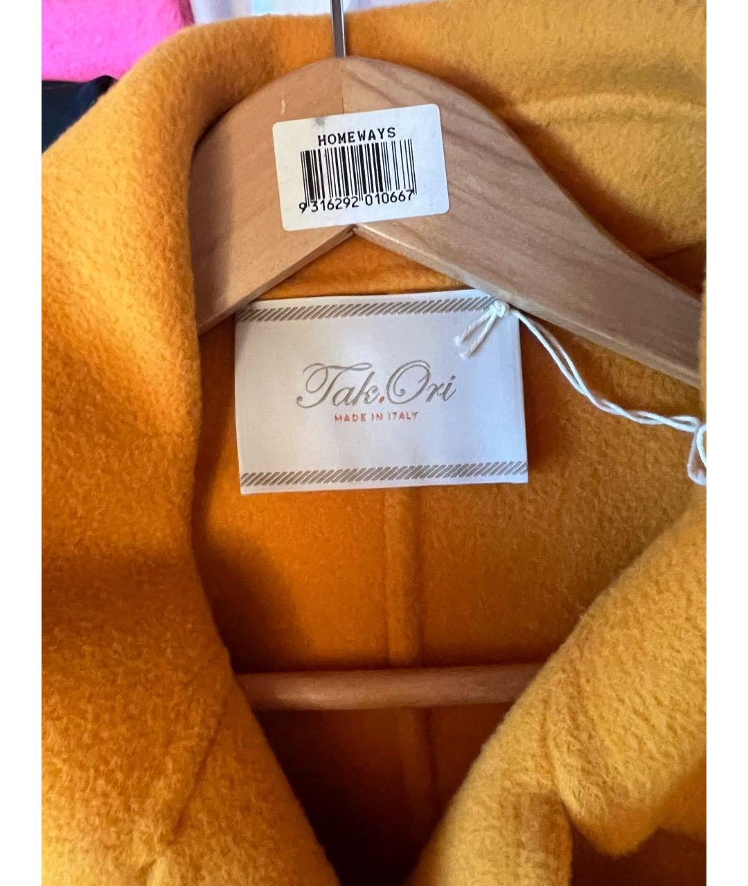 TAK.ORI Оранжевое кашемировое пальто, фото 3
