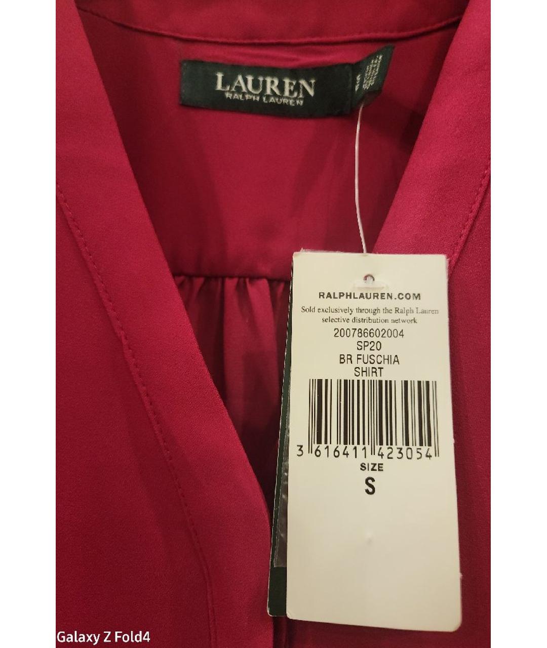 RALPH LAUREN Бордовая шелковая блузы, фото 3