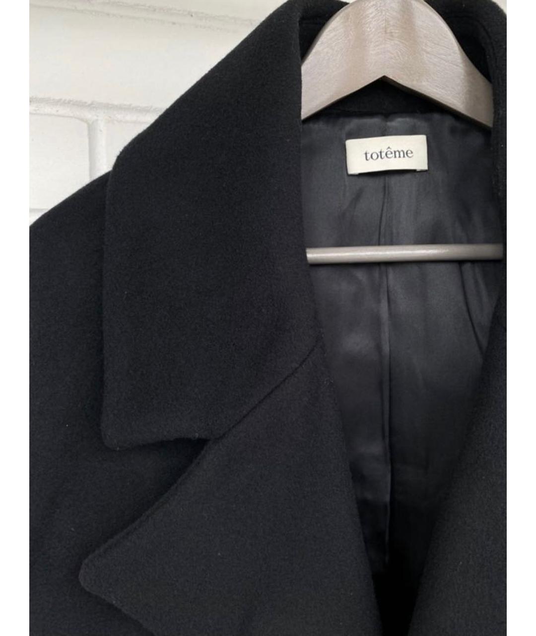 TOTEME Черное шерстяное пальто, фото 3