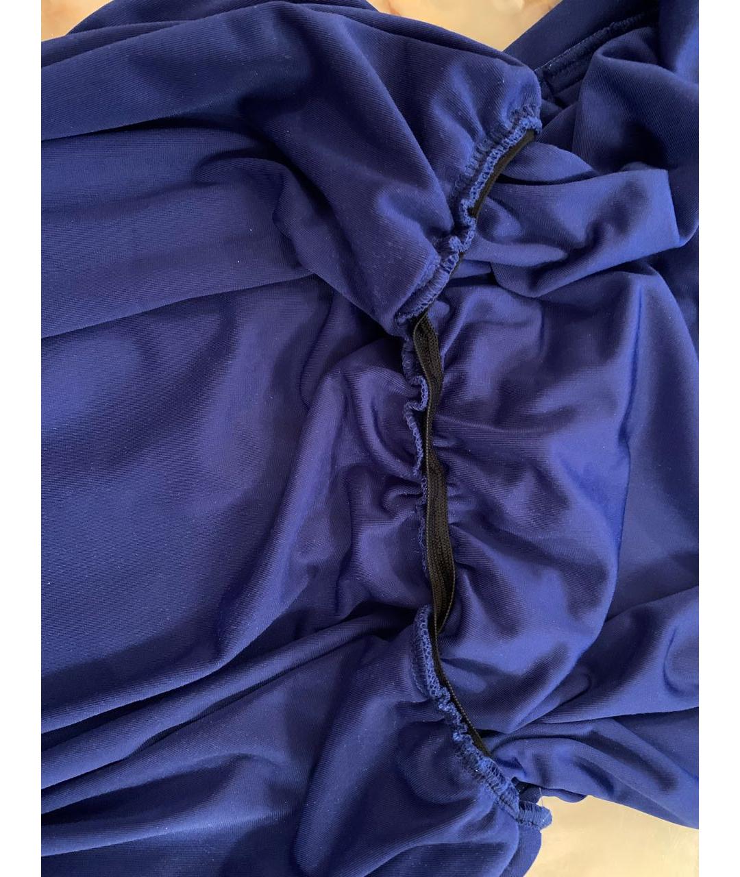POUSTOVIT Синее велюровое коктейльное платье, фото 8