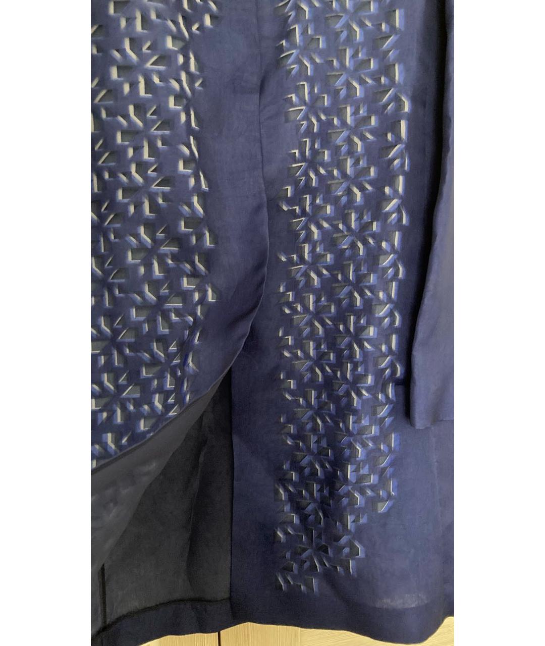 FENDI Темно-синее шелковое пальто, фото 2