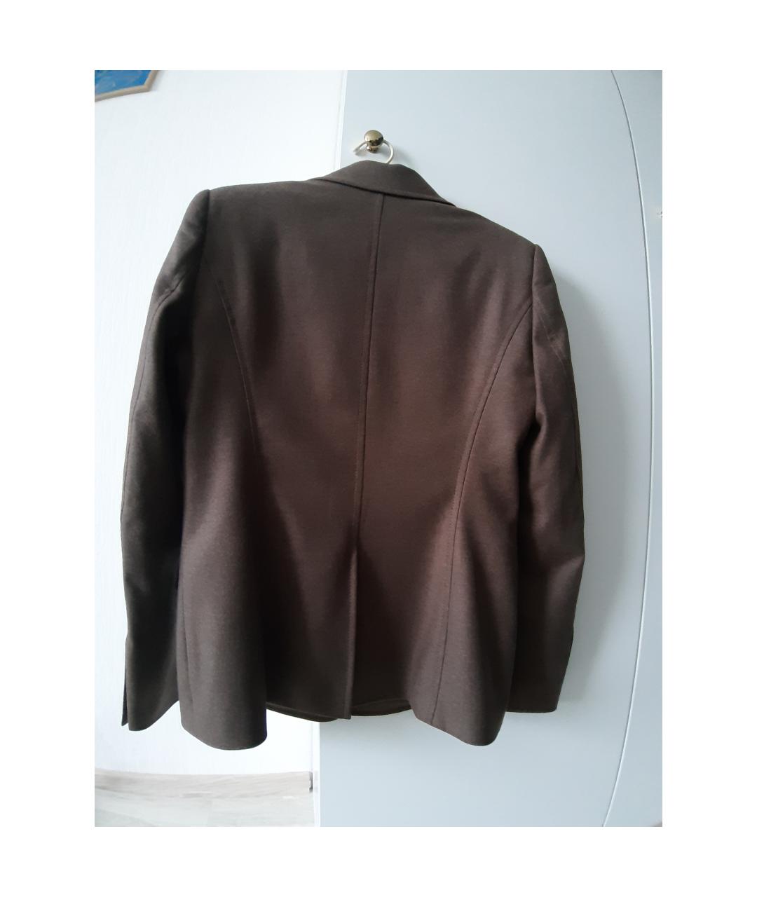 ESCADA Коричневый шерстяной жакет/пиджак, фото 2