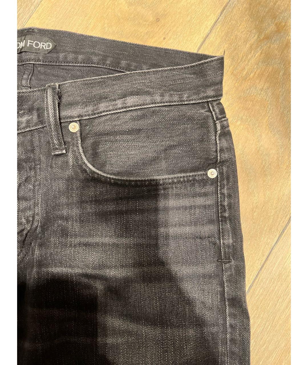 TOM FORD Черные хлопковые джинсы скинни, фото 4
