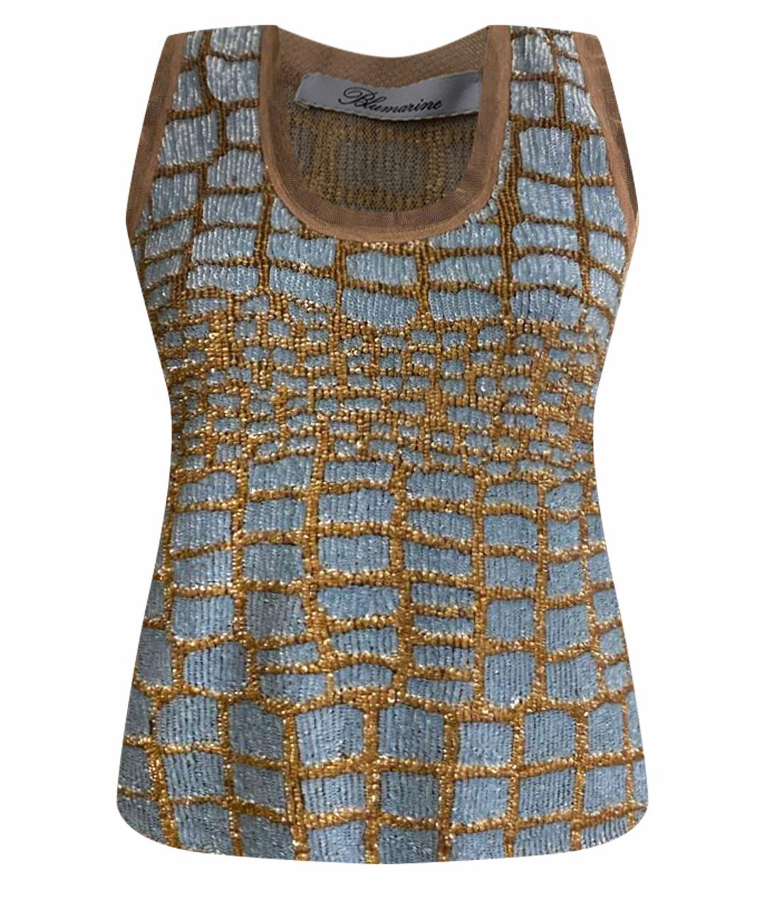 BLUMARINE Голубая майка, фото 1