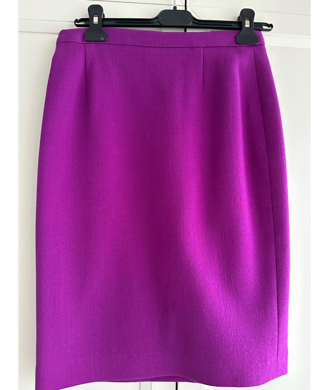 BOUTIQUE MOSCHINO Фиолетовая вискозная юбка миди, фото 5