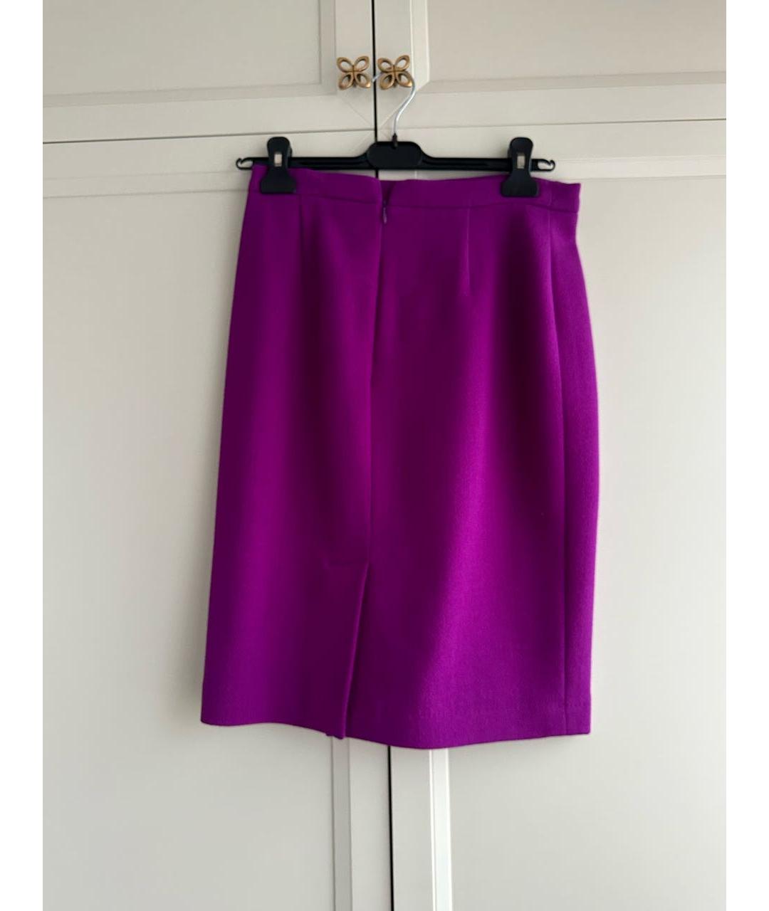 BOUTIQUE MOSCHINO Фиолетовая вискозная юбка миди, фото 2