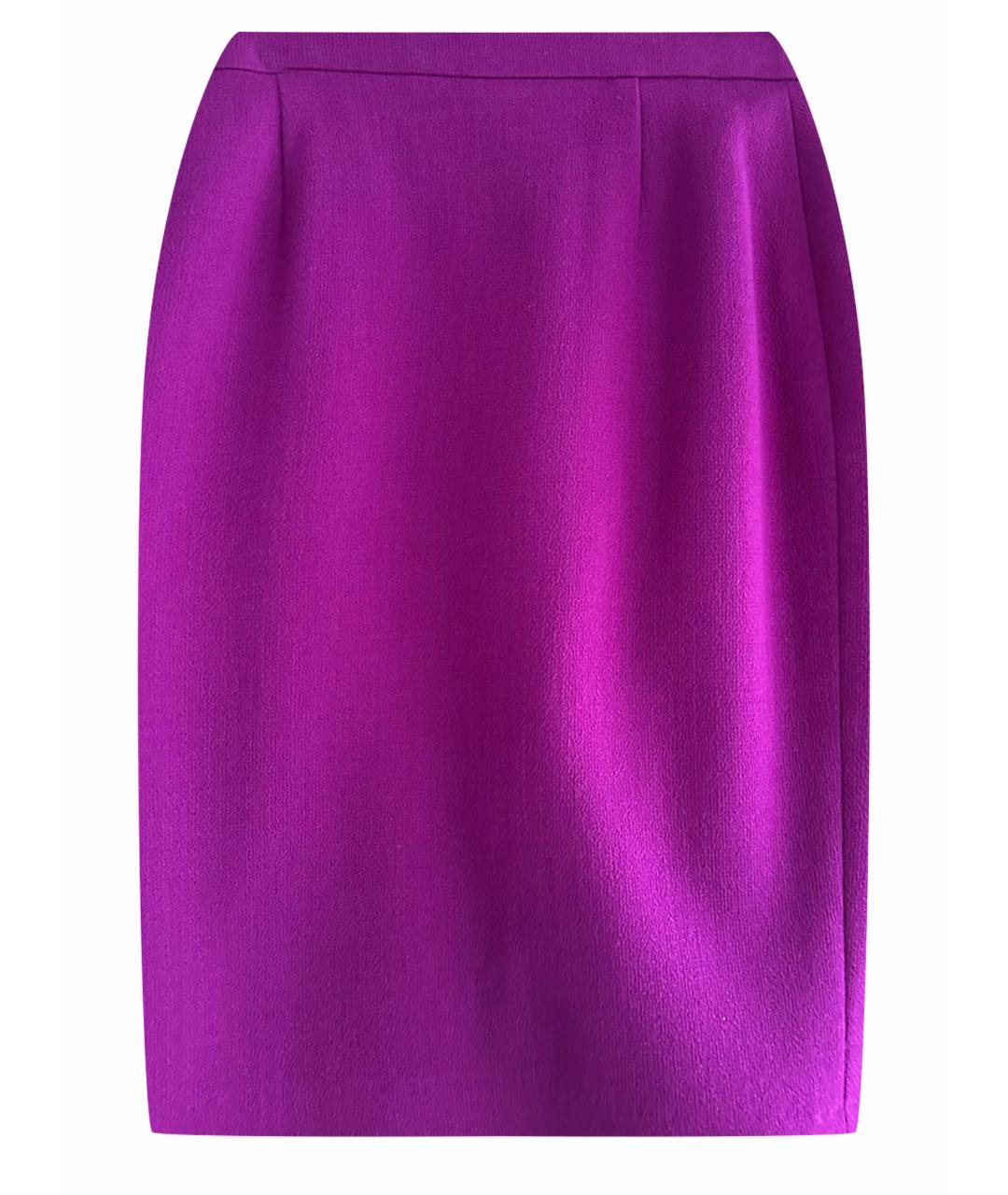BOUTIQUE MOSCHINO Фиолетовая вискозная юбка миди, фото 1
